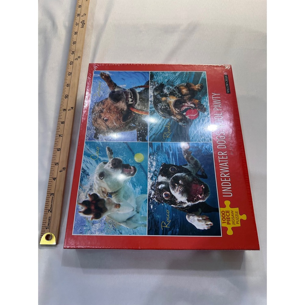 Willow Creek Underwater Dogs Pool Pawty 1000 Piece Jigsaw Puzzle Seth Casteel